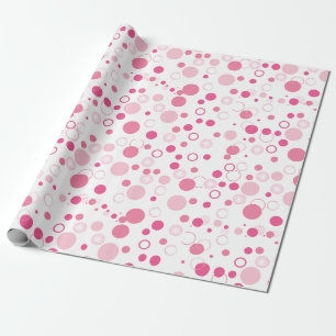 Papier Cadeau Cercles Et Points Rose Design Modernes