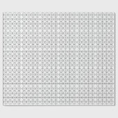 Papier Cadeau Cercles et Rayures Noir et Blanc (Plat)