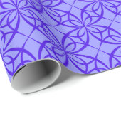 Papier Cadeau Cercles géométriques violets enveloppant du papier (Coin rond)