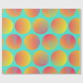 Papier Cadeau cercles graphiques sans couture motif en orange bl (Plat)