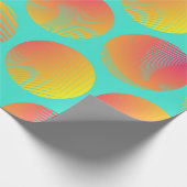 Papier Cadeau cercles graphiques sans couture motif en orange bl (Coin)