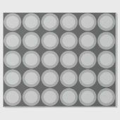 Papier Cadeau Cercles gris (Plat)