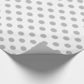 Papier Cadeau Cercles gris de pois de chrome (Coin)