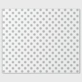 Papier Cadeau Cercles gris de pois de chrome (Plat)