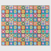 Papier Cadeau Cercles inspirés par Kandinsky (Plat)