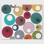 Papier Cadeau Cercles modernes du milieu du siècle  (Plat)