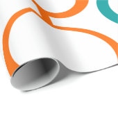 Papier Cadeau Cercles modernes du milieu du siècle (Coin rond)