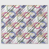 Papier Cadeau Cercles multicolores (Plat)