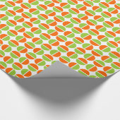 Papier Cadeau Cercles pivotants - Vert et orange (Coin)