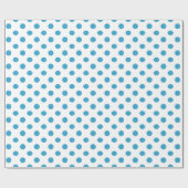 Papier Cadeau Cercles Pois bleus de Peacock (Plat)