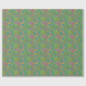 Papier Cadeau cercles rétro (Plat)