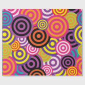 Papier Cadeau Cercles Retro Grunge Abstraits géométriques (Plat)