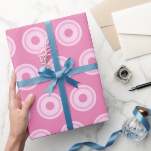 Papier Cadeau Cercles rose pastel Simple Clean Minimal