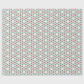 Papier Cadeau Cercles rouges et verts empilés (Plat)