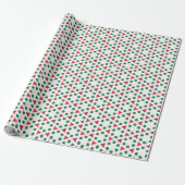 Papier Cadeau Cercles rouges et verts empilés (Déroulé)