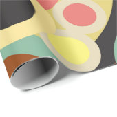 Papier Cadeau Cercles super rétro motif Mid Century Abstrait (Coin rond)