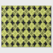 Papier Cadeau Cercles sur cercles - Vert et Jaune (Plat)
