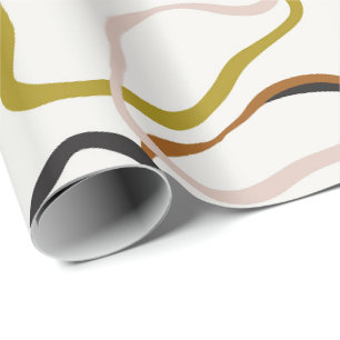 Papier Cadeau Cercles surdimensionnés flux organique abstrait -