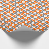 Papier Cadeau Cercles tournants - orange et gris (Coin)