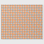 Papier Cadeau Cercles tournants - orange et gris (Plat)