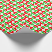 Papier Cadeau Cercles tournants - rouge et vert (Coin)