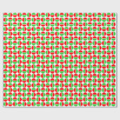 Papier Cadeau Cercles tournants - rouge et vert (Plat)