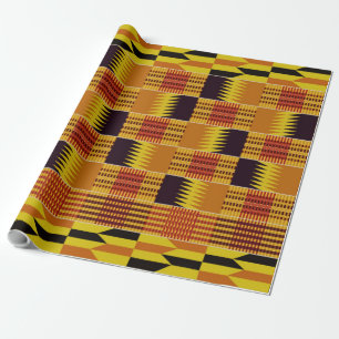 Papier Cadeau Cérémonie des Motifs africains de Kente Textile