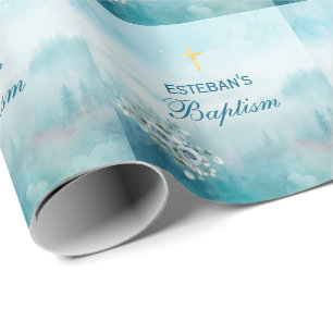 Papier Cadeau Cérémonie religieuse de la rose bleue