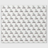 Papier Cadeau Cerf avec Emblème héraldique de graisse (Plat)
