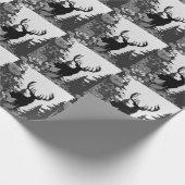 Papier Cadeau Cerf avec grand rack hors forêt (Coin)