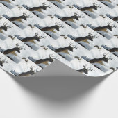 Papier Cadeau Cerf blanc en neige (Coin)