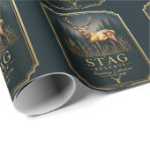 PAPIER CADEAU CERF – COLLECTION CHASSE (Coin rond)