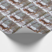 Papier Cadeau Cerf dans la chute de neige (Coin)