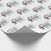 Papier Cadeau cerf dans les bois d'hiver (Coin)