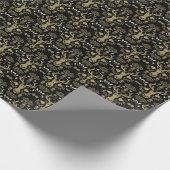 Papier Cadeau Cerf d'art populaire scandinave (Coin)