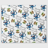 Papier Cadeau Cerf de Noël (Plat)