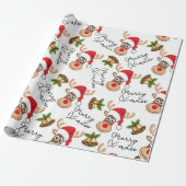 Papier Cadeau Cerf de Noël (Déroulé)