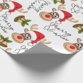 Papier Cadeau Cerf de Noël (Coin)