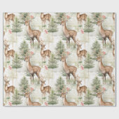 Papier Cadeau Cerf de Noël (Plat)
