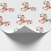 Papier Cadeau Cerf de Noël mignon (Coin)
