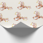 Papier Cadeau Cerf de Noël mignon (Coin)
