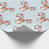Papier Cadeau Cerf de Noël mignon (Coin)
