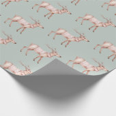 Papier Cadeau Cerf rose pâle (Coin)
