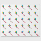 Papier Cadeau Cerf-volant coloré (Plat)
