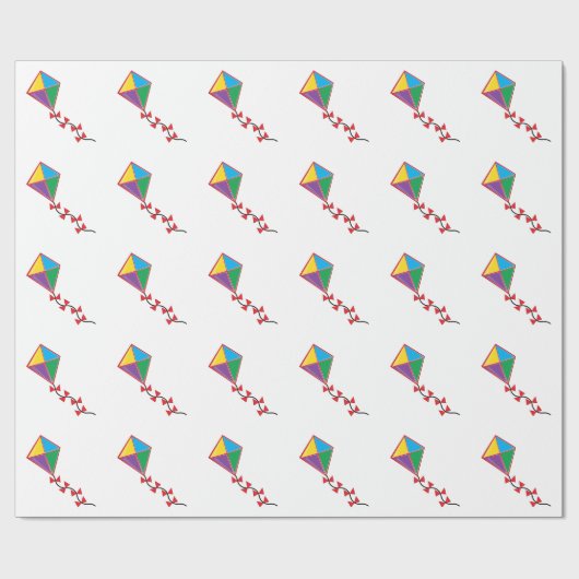 Papier Cadeau Cerf-volant coloré (Plat)