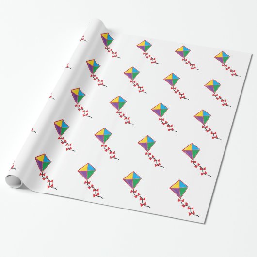 Papier Cadeau Cerf-volant coloré (Déroulé)