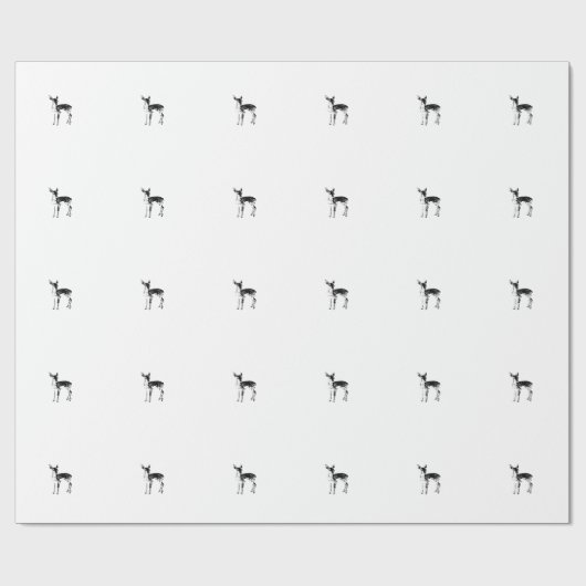 Papier Cadeau Cerfs communs de bébé - faon (Plat)