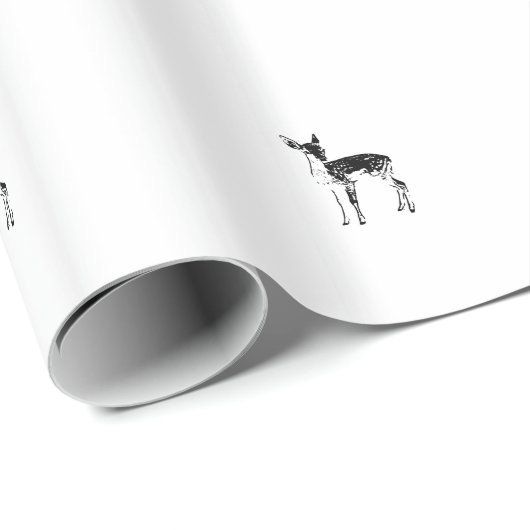 Papier Cadeau Cerfs communs de bébé - faon (Coin rond)