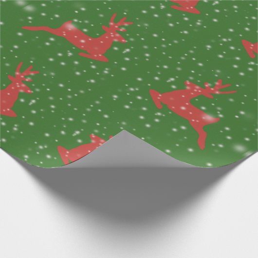 Papier Cadeau Cerfs communs dessinant le papier d'emballage mat (Coin)