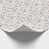 Papier Cadeau Cerfs communs, feuille, et papier d'emballage de (Coin)